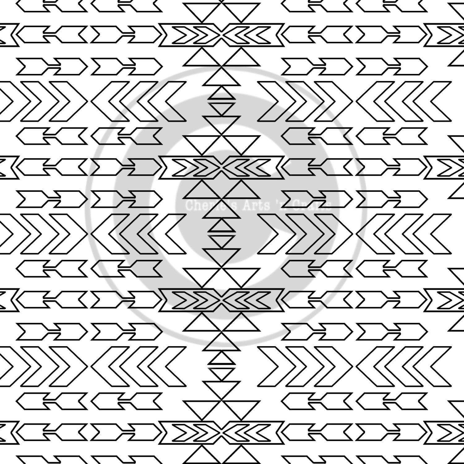 1500x1500 Aztec Patterns Coloring Pages Tribal Patterns Digital Patterns