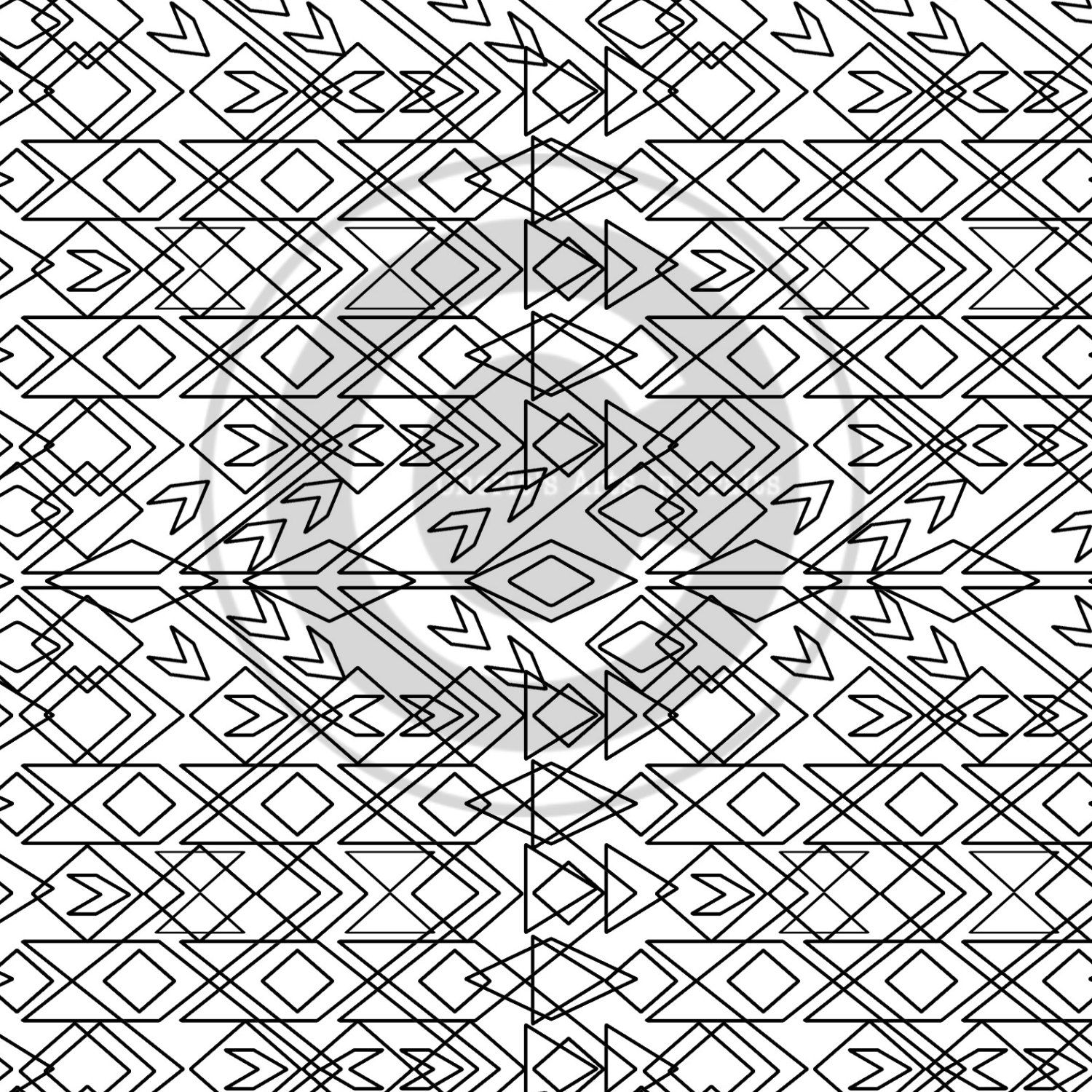 1500x1500 Aztec Patterns Coloring Pages Tribal By Cheriesartsncrafts On Etsy