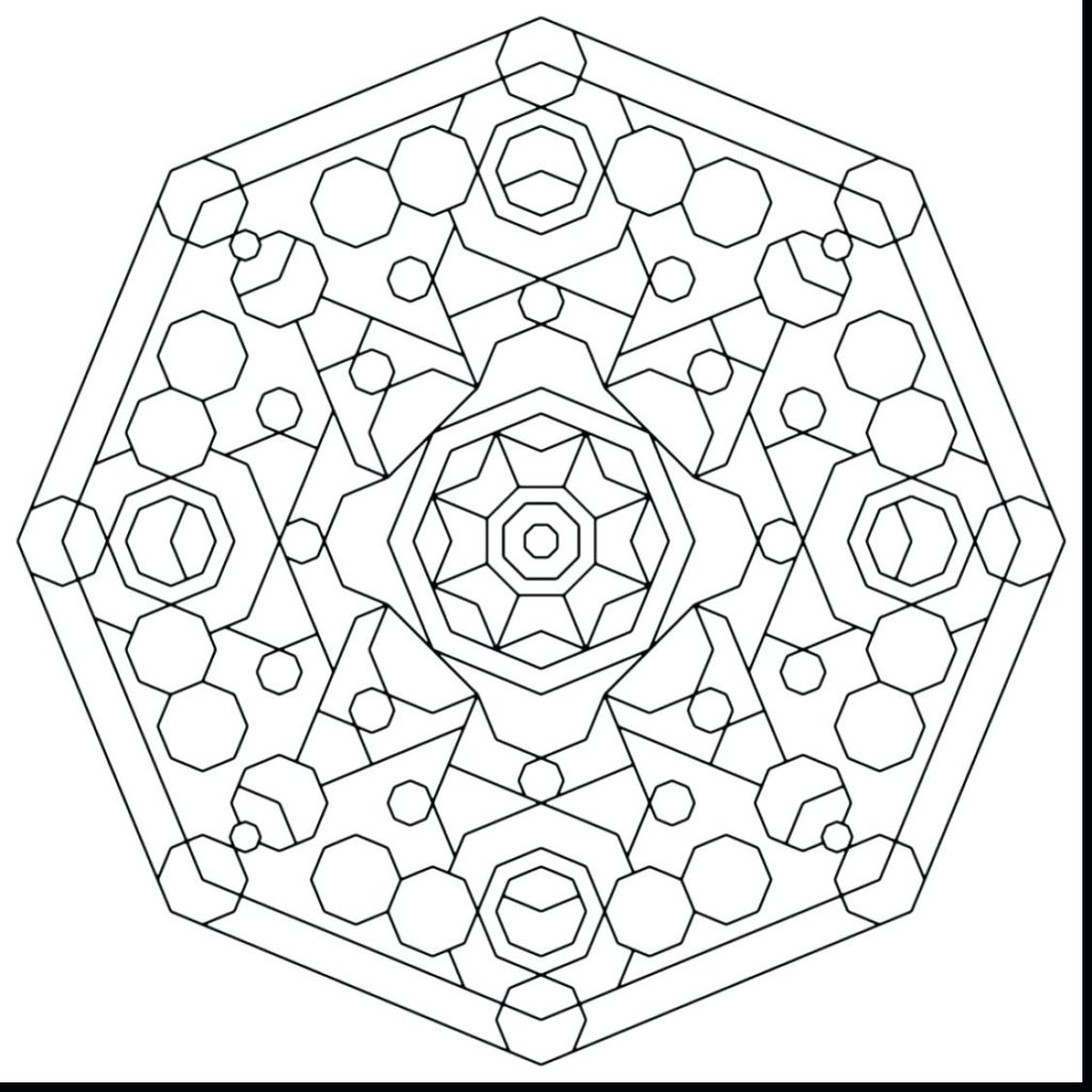1024x1024 Coloring Page ~ Geometric Design Coloring Pages Fantastic Mandala
