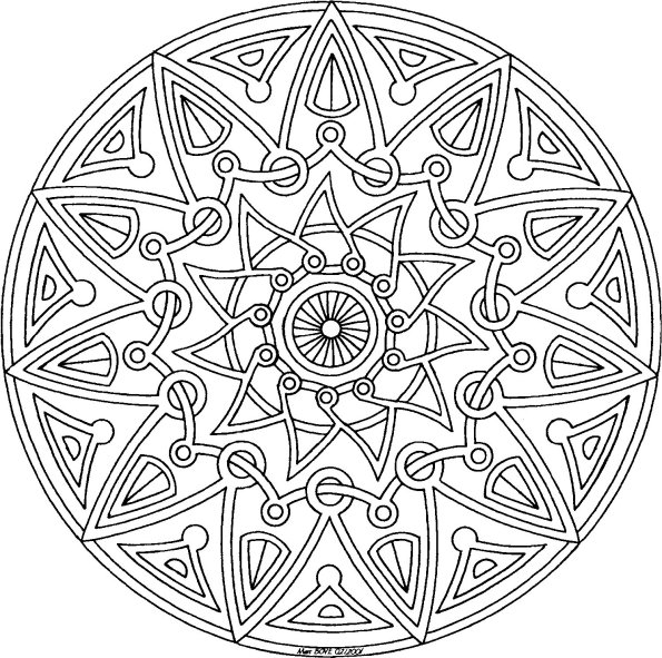 595x591 Aztec Coloring Pages