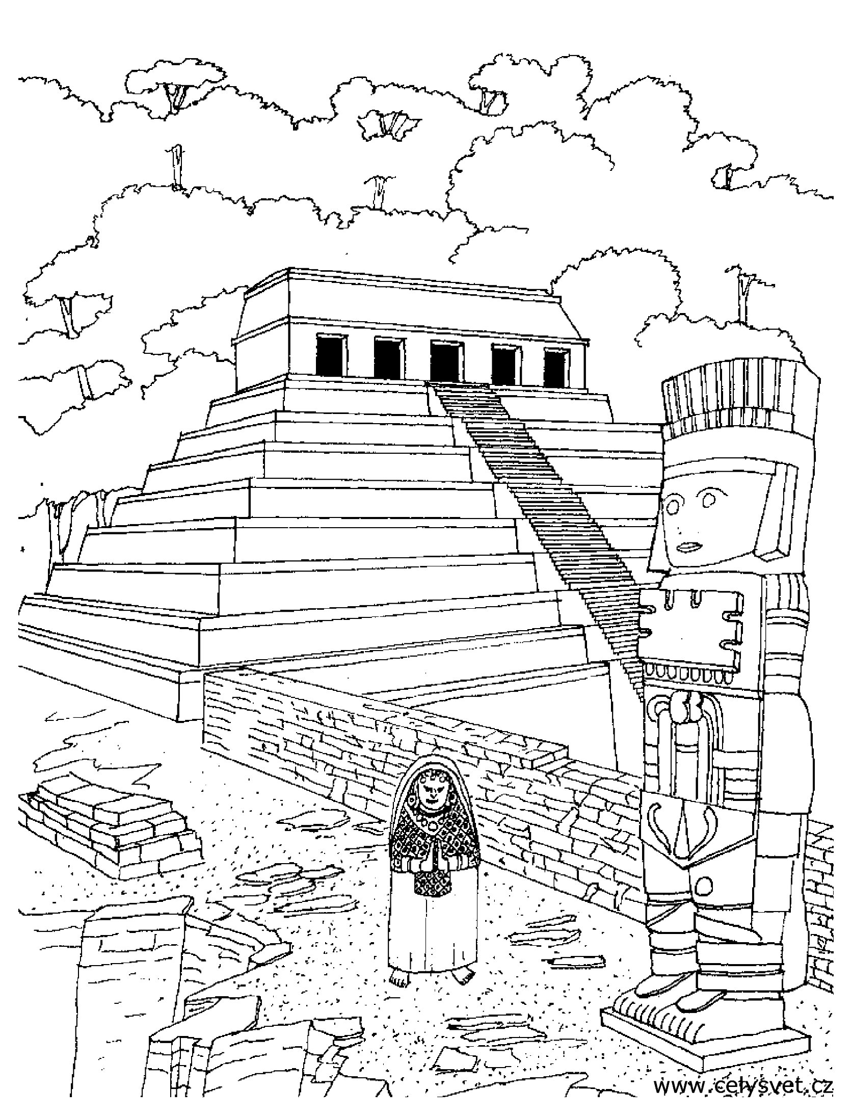 1672x2187 Aztec Warrior Coloring Page Free Printable Pages Vc