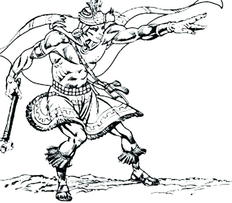 800x700 Aztec Warrior Coloring Pages