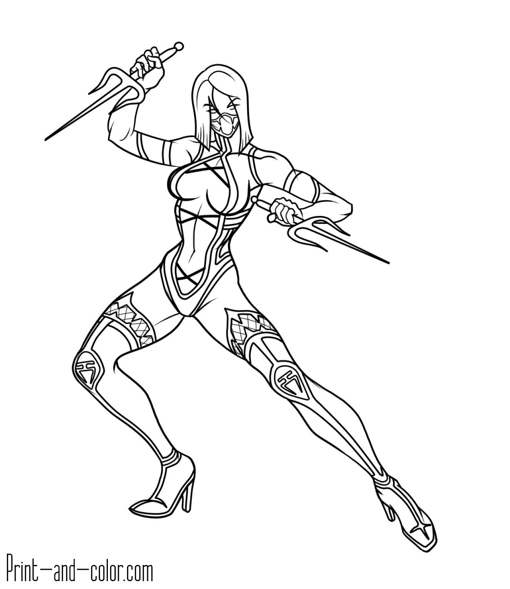 1040x1200 Printable Mortal Kombat Coloring Pages Mortal Kombat Coloring