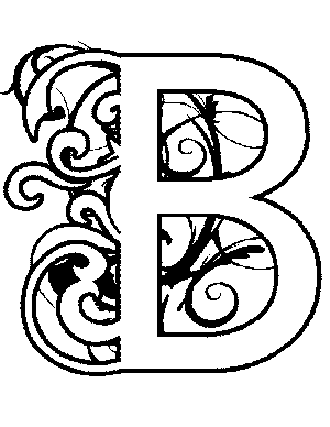 300x388 Illuminated B Coloring Page
