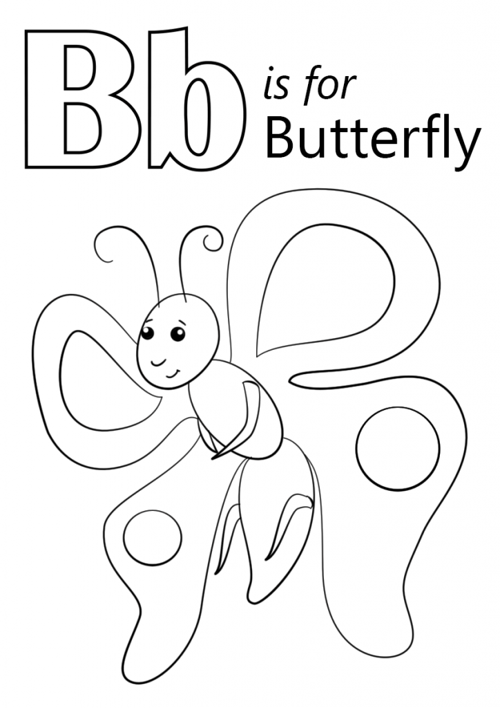 724x1024 Letter B Coloring Page