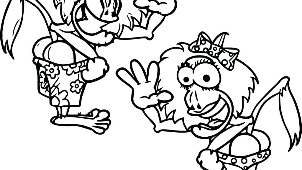 1024x576 Coloring Page ~ Interactive Coloring Pages Angry Mammals Baboons