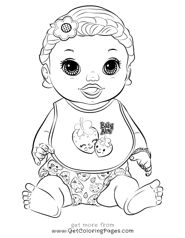 640x820 Baby Alive Coloring Pages