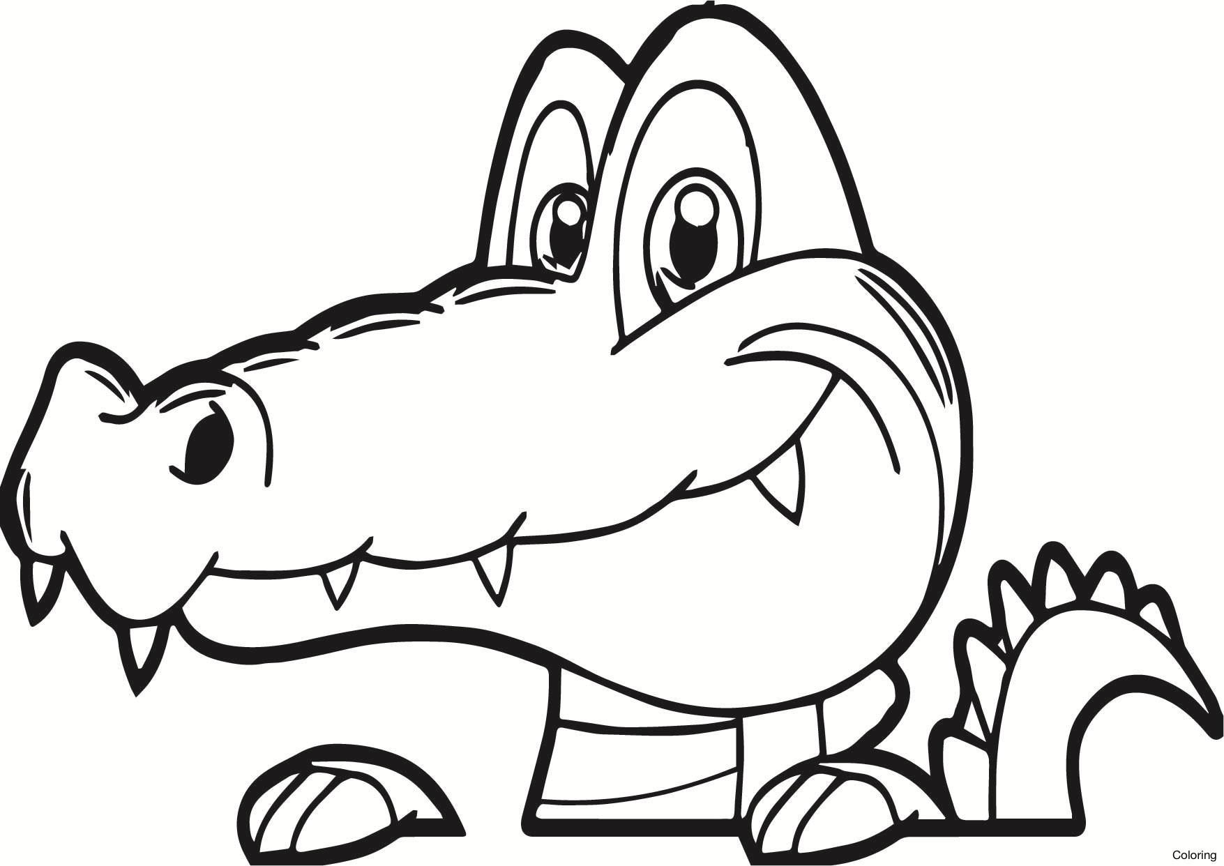 Baby Alligator Coloring Pages