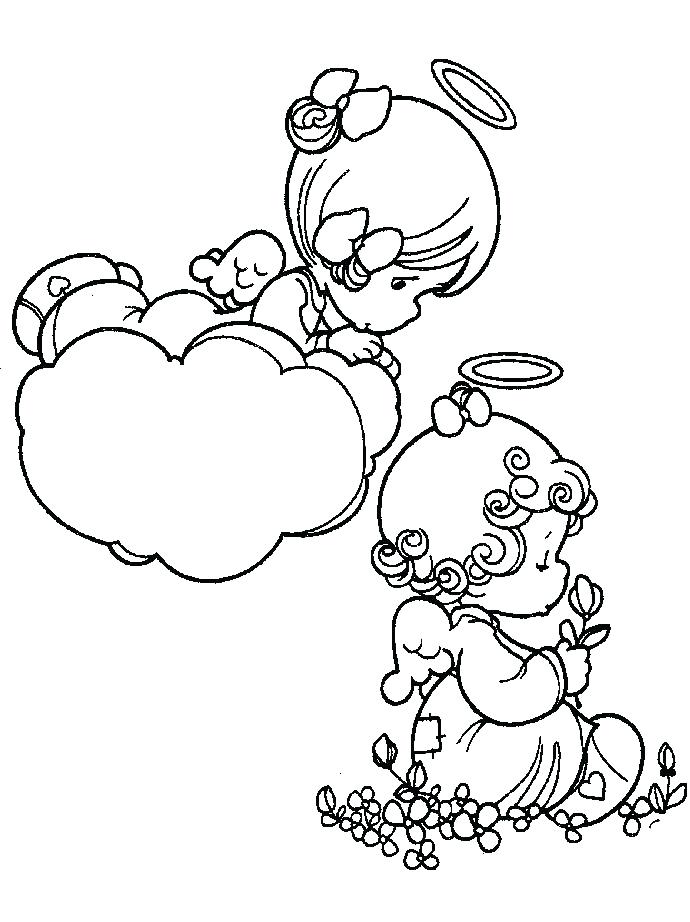 690x922 Baby Angel Coloring Pages Free Coloring Free Printable Christmas