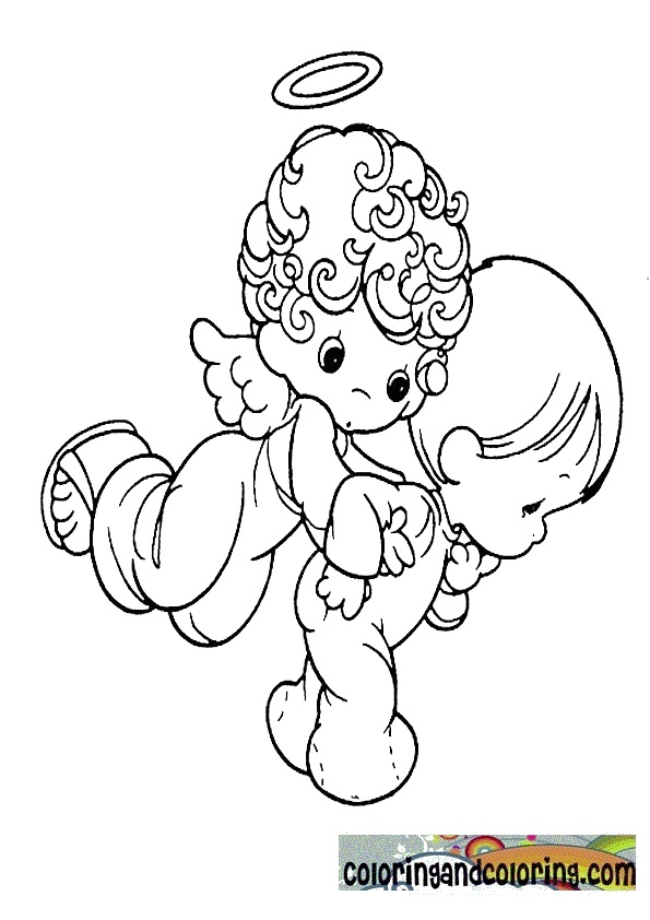 595x842 Cute Baby Angel Bears The Boy Coloring Page