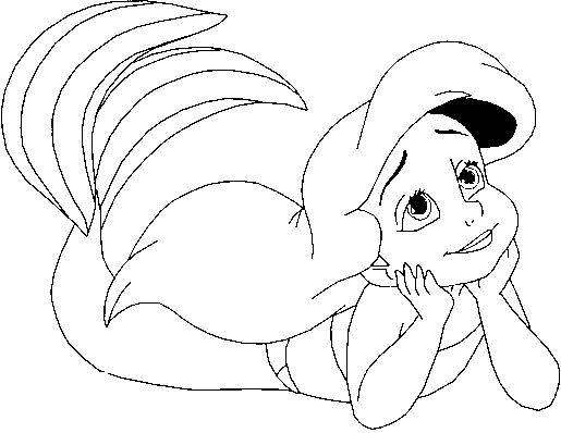 Baby Ariel Coloring Pages