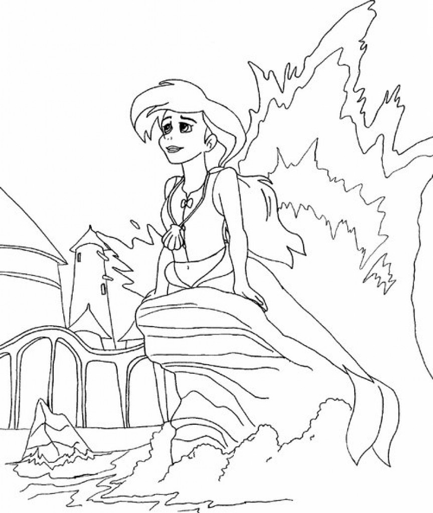 863x1024 Destiny Coloring Pages Of The Little Mermaid 2 Baby Ariel