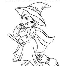 220x220 Young Witch Amp Baby Bat Coloring Pages
