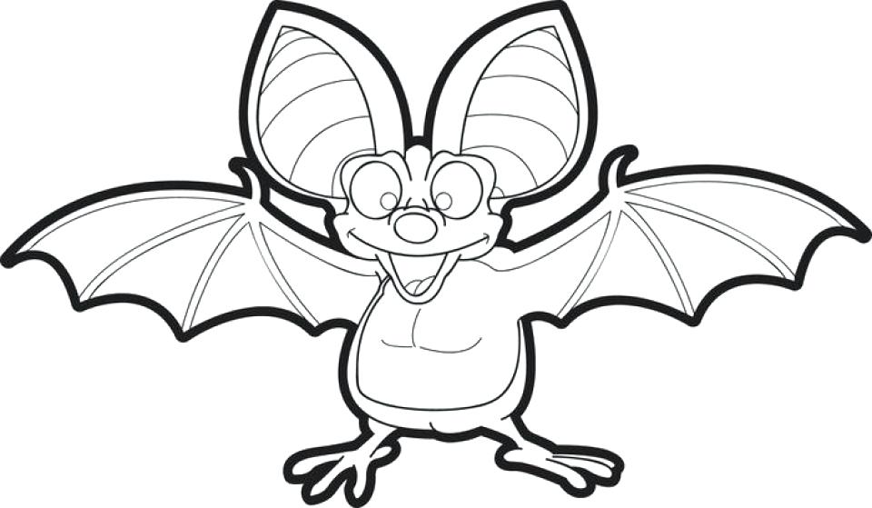 960x559 Bat Coloring Pages Bat Coloring Page Small Cute Baby Cartoon