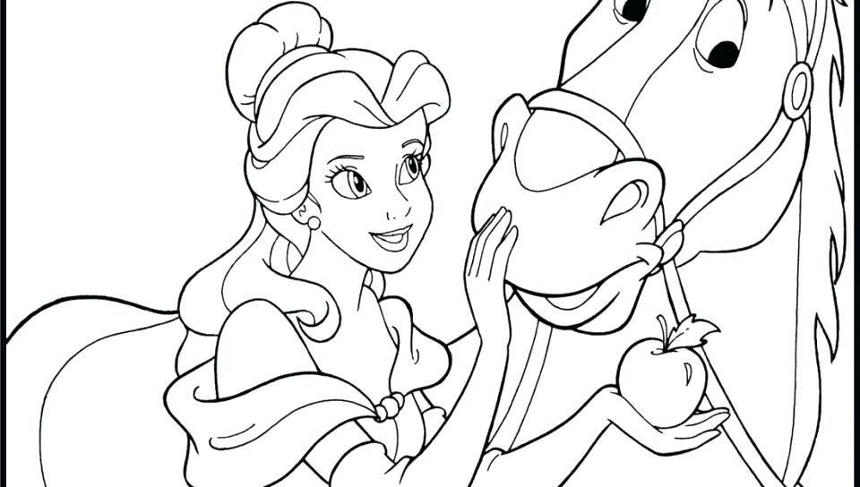 960x544 Princess Belle Coloring Pages With Coloring Pages Belle Princess