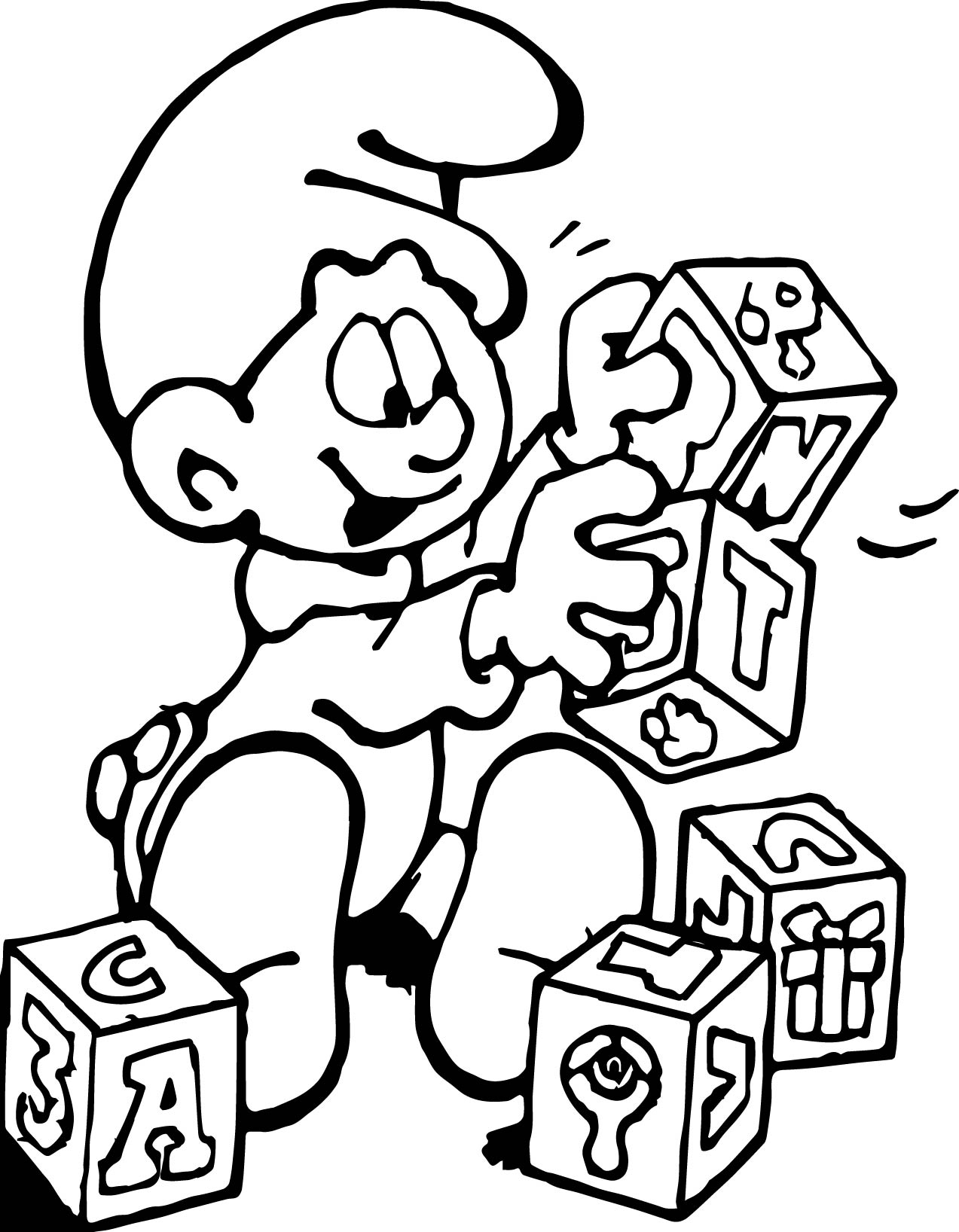 1273x1636 Baby Blocks Coloring Pages