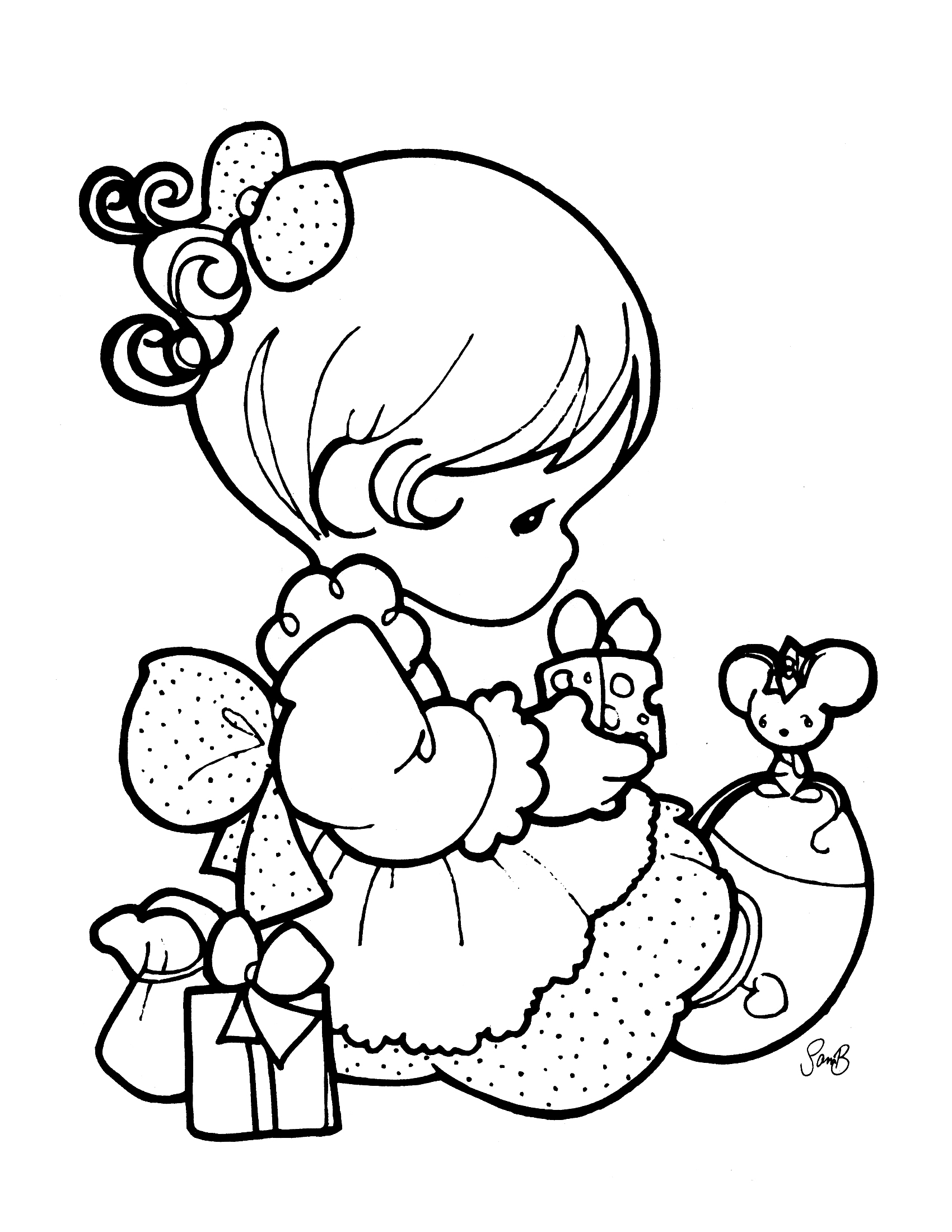 1700x2200 Promising Cute Baby Girl Coloring Pages For Girls Color Bros