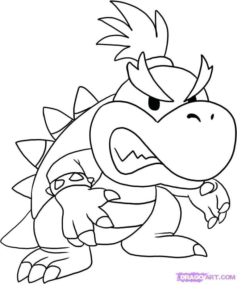 768x922 Astounding Appealing Dry Bowser Coloring Pages Image Step How