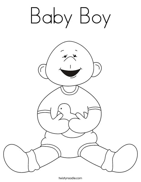 468x605 Baby Boy Coloring Page