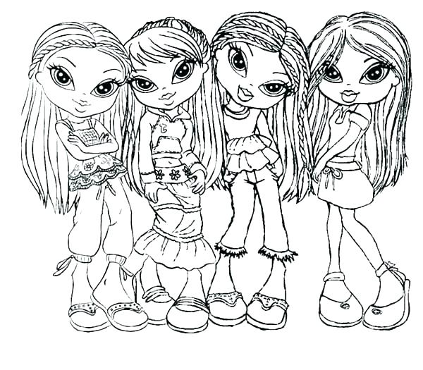600x525 Bratz Coloring Pages Coloring Pages Of Coloring Pages Of Jade