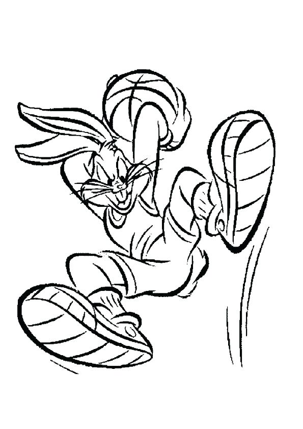 595x842 Bugs Bunny Coloring Pages Basketball Color Pages Bugs Bunny
