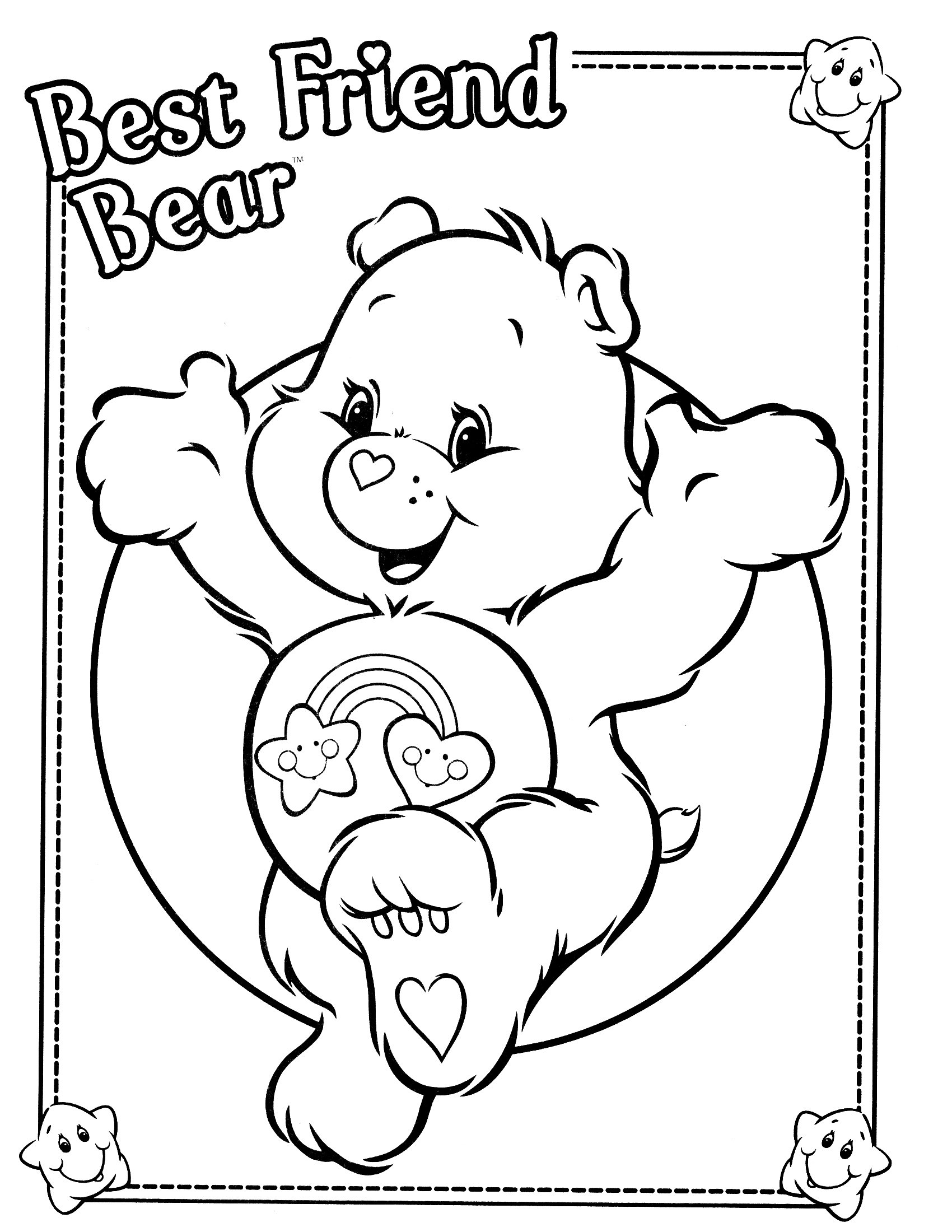 1700x2200 Care Bears Coloring Pages