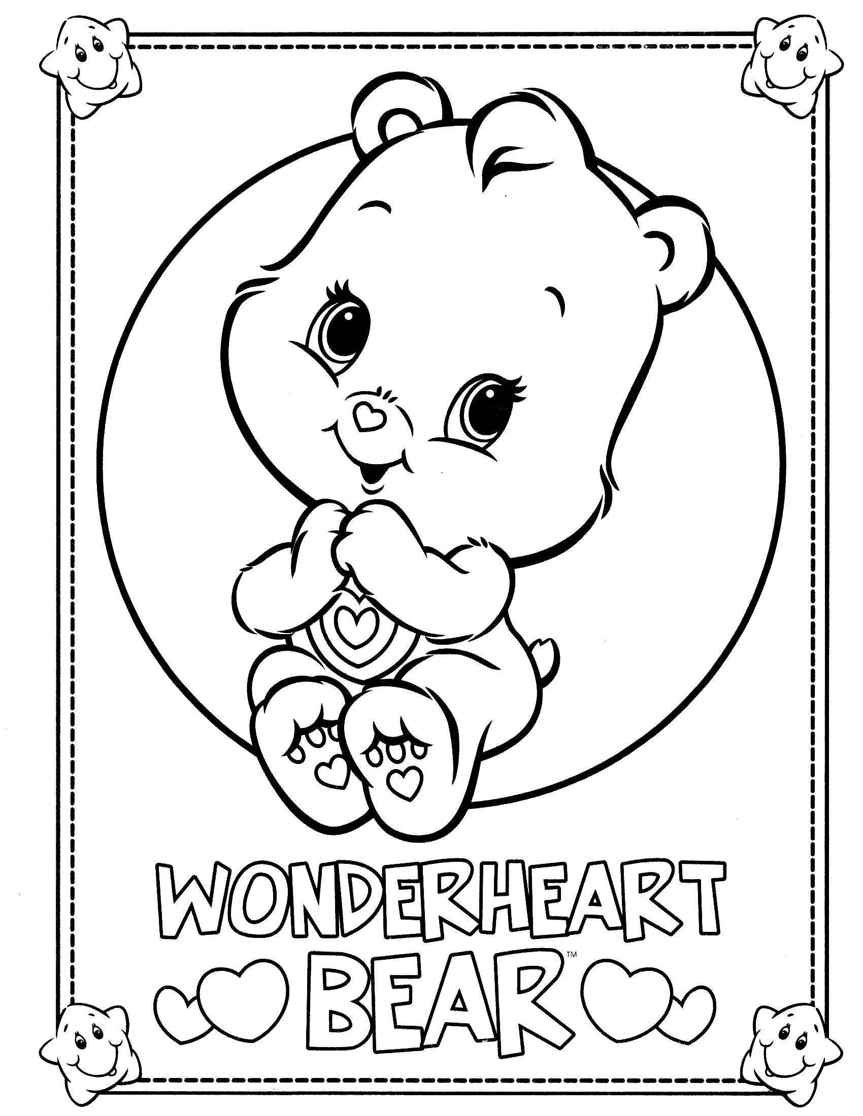 1700x2200 Care Bears Coloring Page Embroider Care Bears