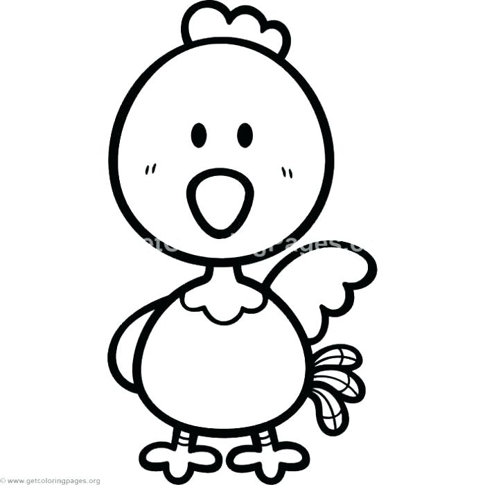 700x700 Chicken Coloring Pages Chicken Coloring Pages Little Cute Cartoon