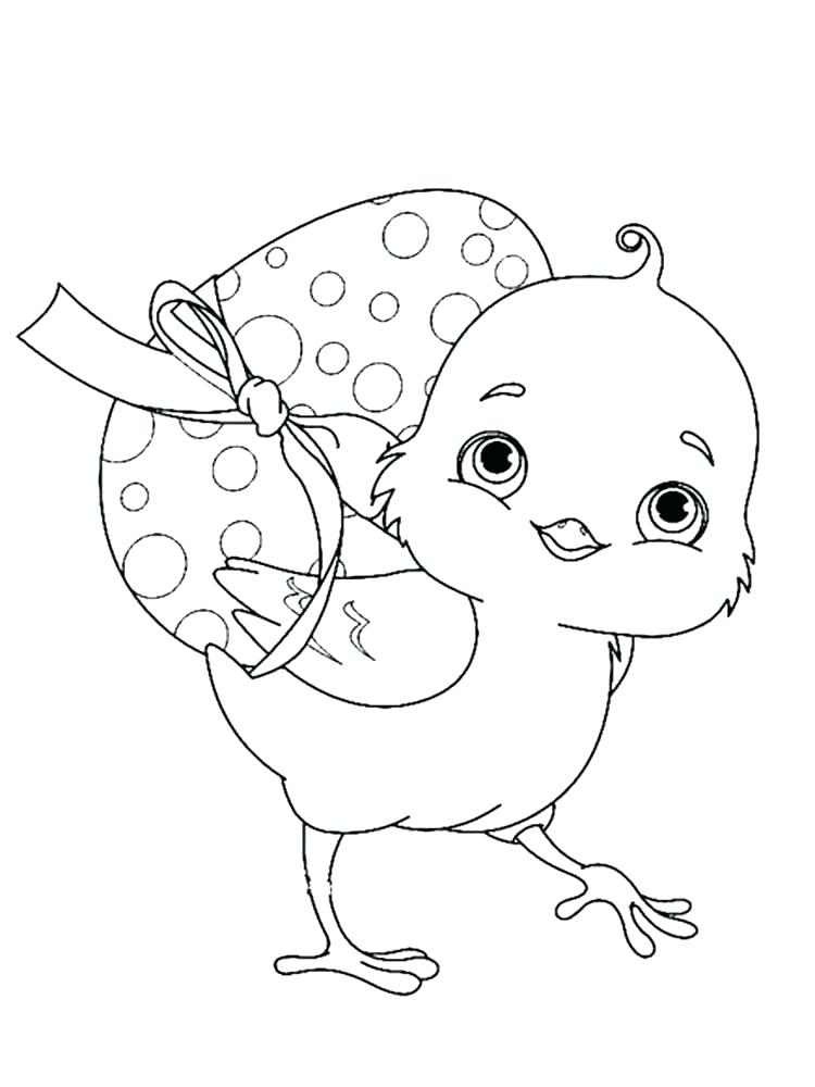 750x1000 Baby Chick Coloring Page