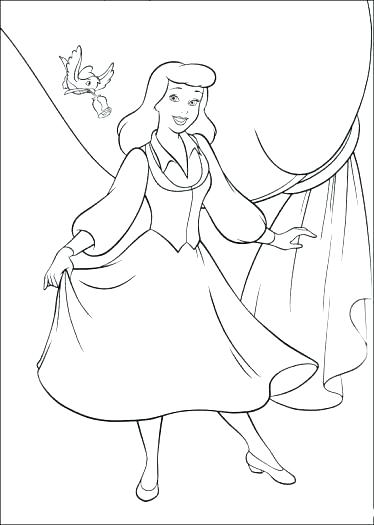 374x525 Cinderella Coloring Pages Online Free Games Printable Coloring