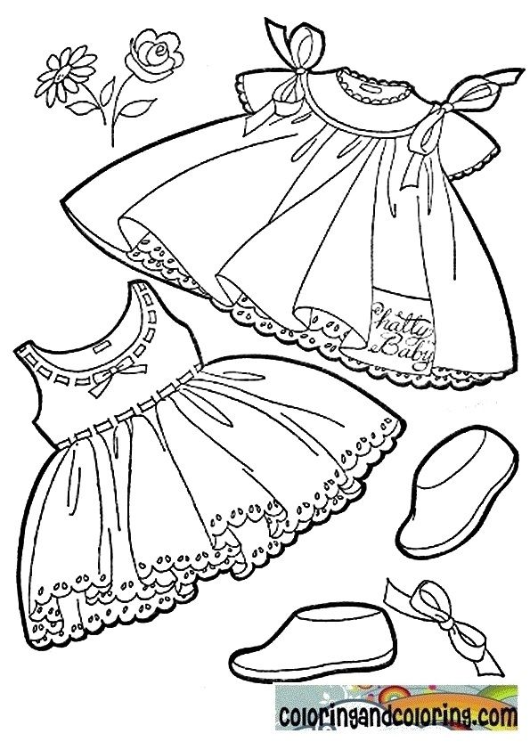 595x842 Baby cloth coloring pages to print Baby Clothes Coloring
