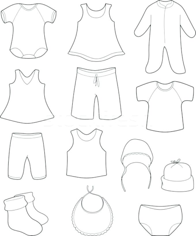 680x817 Clothes Coloring Page