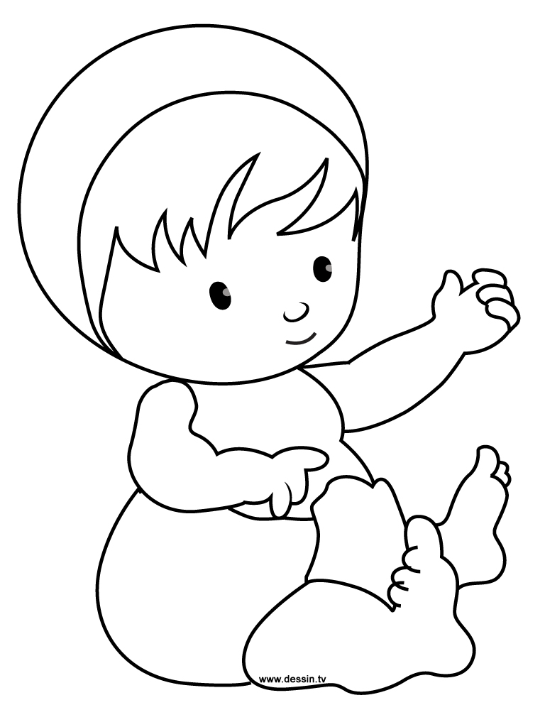 768x1024 Coloring Baby