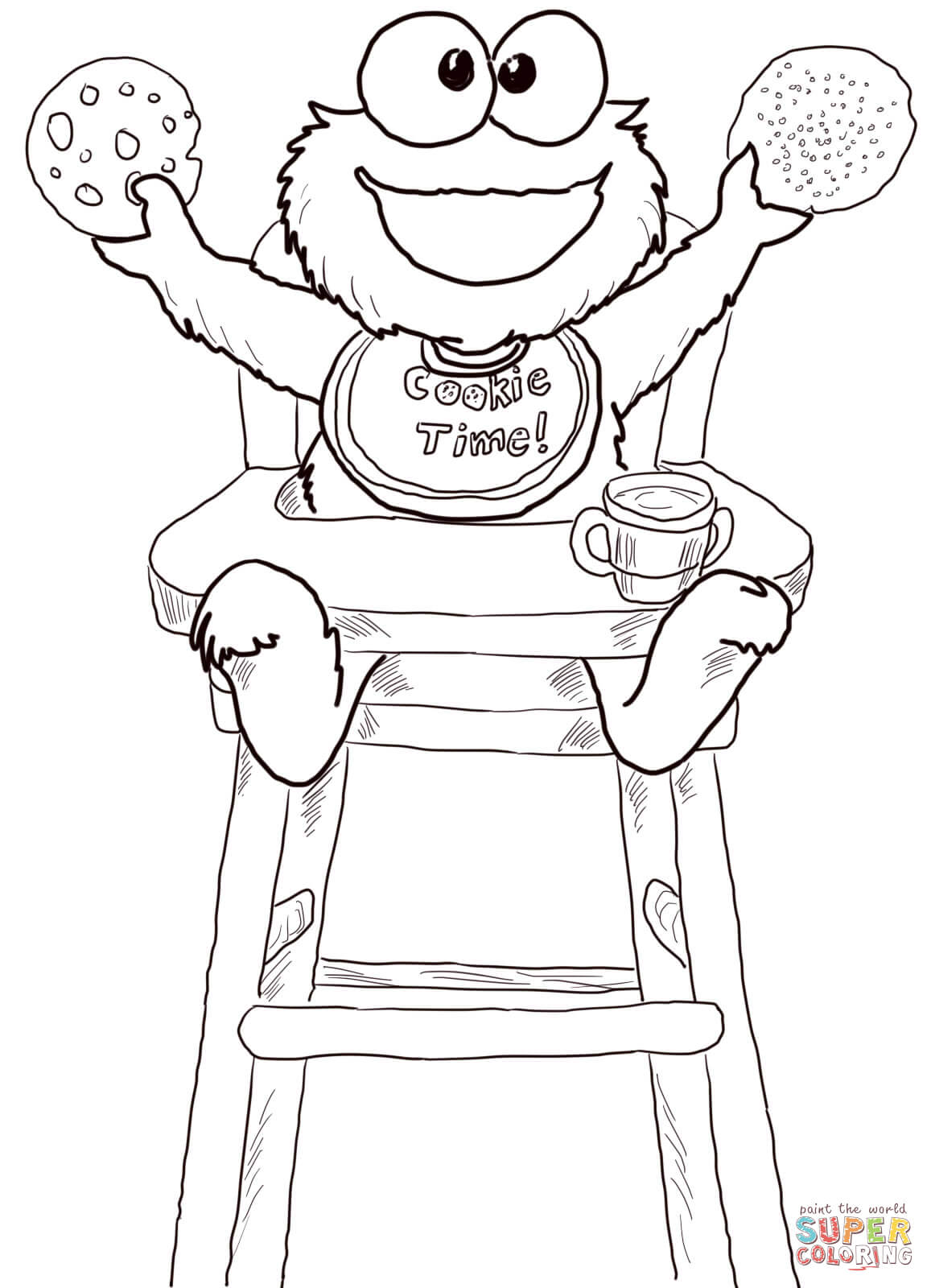 1157x1600 Cookie Time For Monster Coloring Page Free Printable And Pages