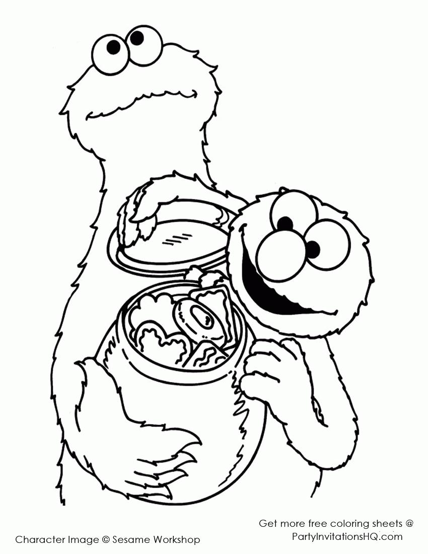 850x1100 Sesame Street Cookie Monster Coloring Pages Page