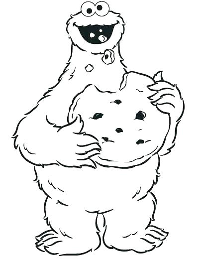 412x520 Cookie Monster Coloring