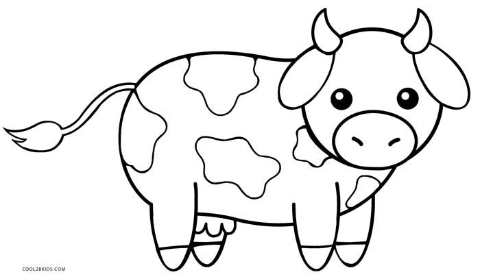 700x407 Cute Baby Cow Coloring Pages