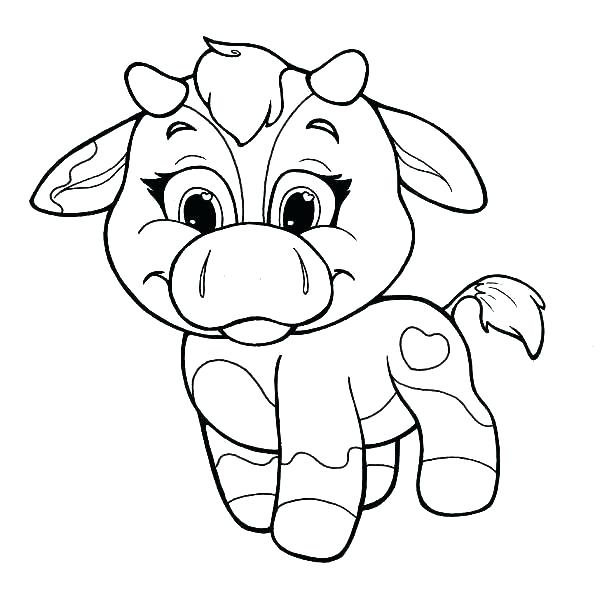 600x589 Cow Printable Coloring Pages