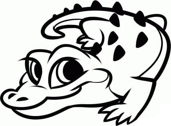 Baby Crocodile Coloring Pages