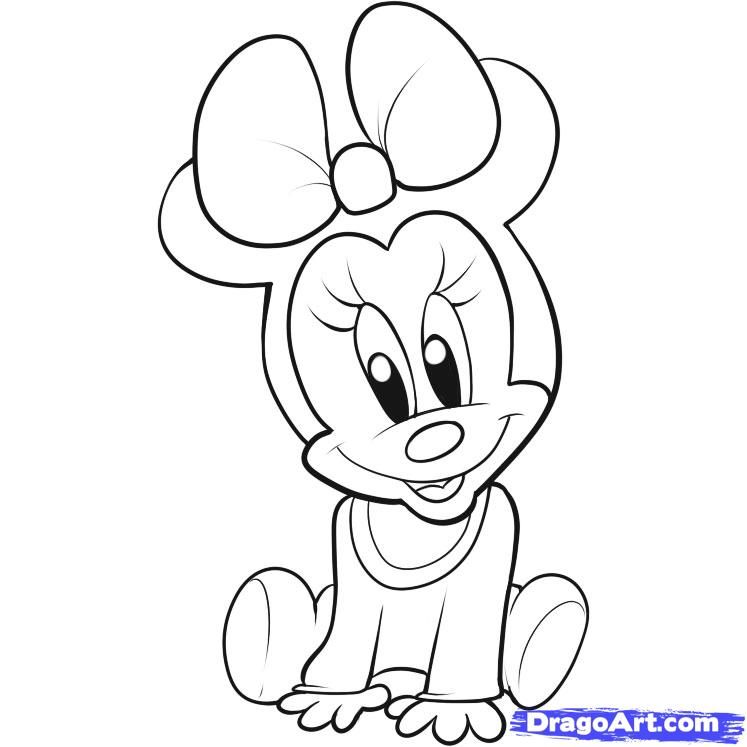 747x747 Baby disney coloring pages How To Draw Baby Daisy Duck Step By