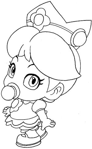 300x482 Princess Daisy Coloring Free Download
