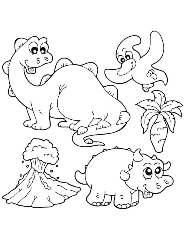 612x792 Baby Dinosaur Coloring Pages Dinosaur Coloring Pages Cute Baby