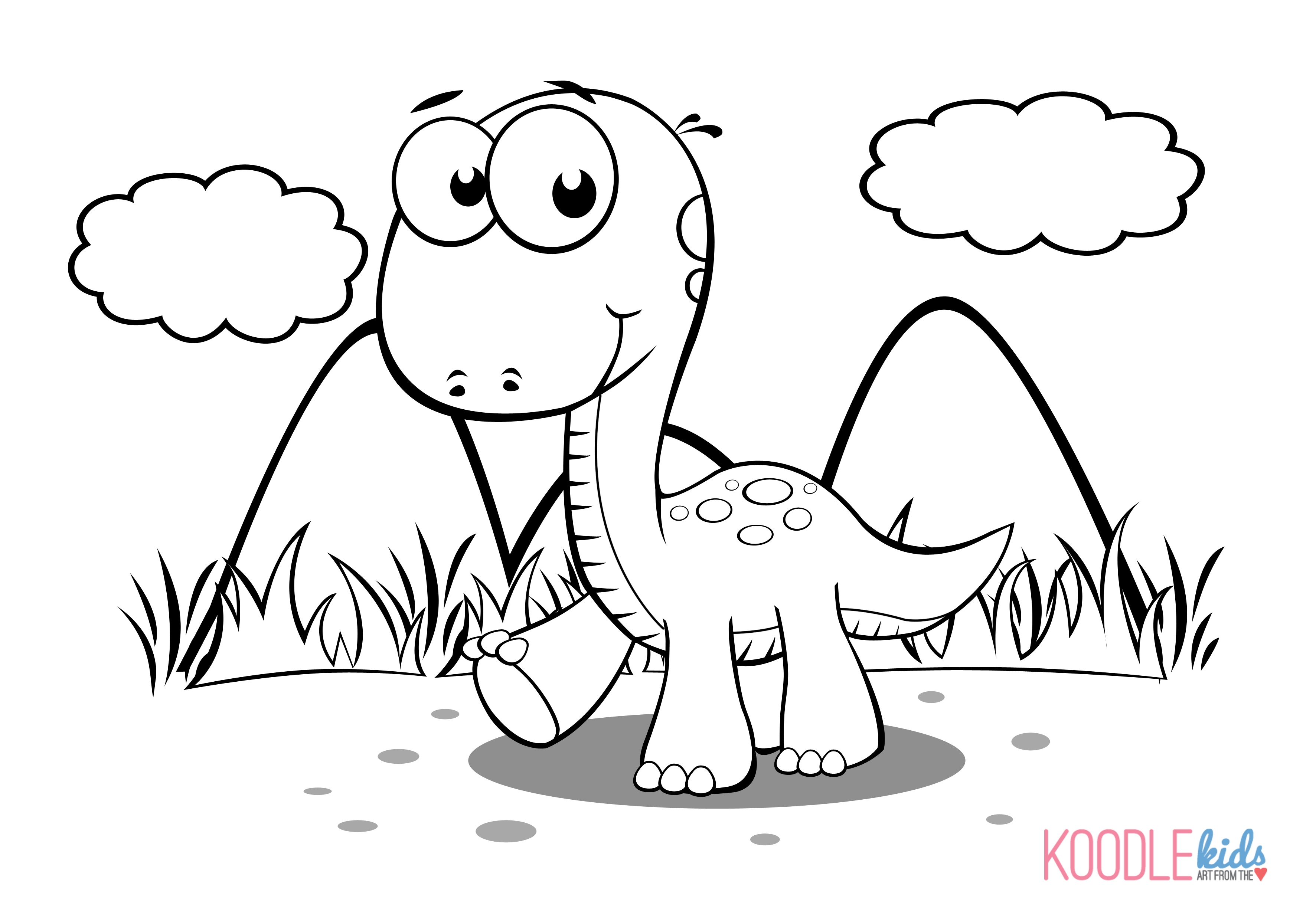 3510x2490 Baby Dinosaur Coloring Pages To Print Free Coloring Sheets