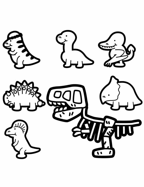 612x792 Baby Dinosaur Coloring Pages To Download And Print For Free
