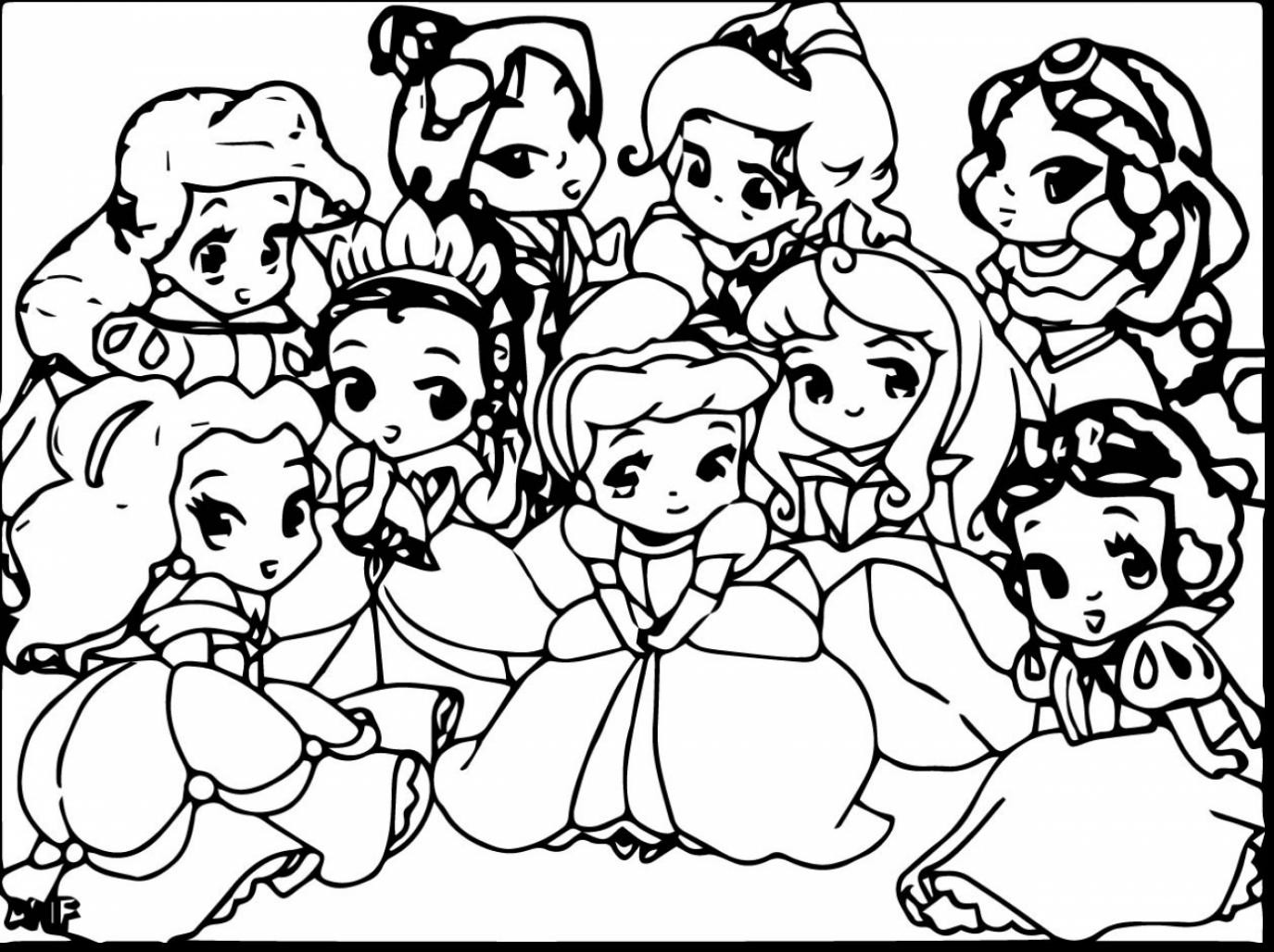 1375x1028 Ba Disney Characters Coloring Pages Princesses Printable New Book