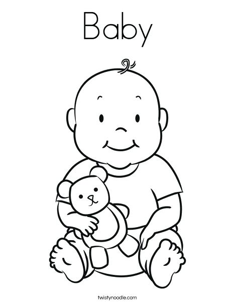 468x605 Infant Coloring Pages Baby 1 Coloring Page Baby Doll Coloring