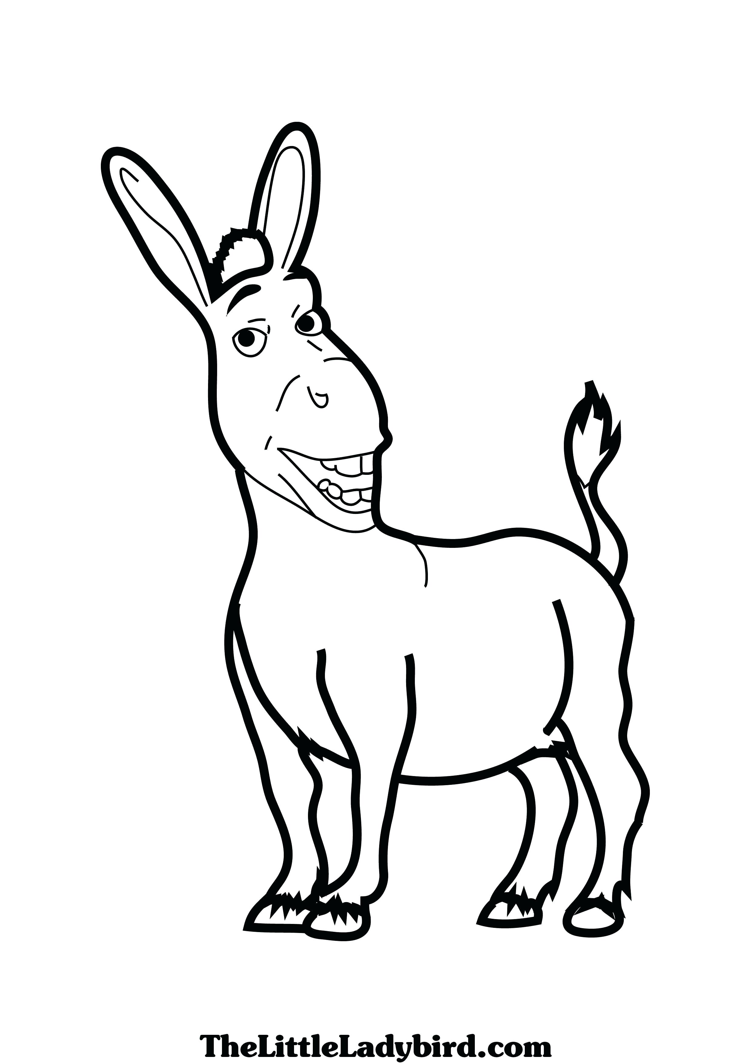 2480x3508 Coloring Page ~ Donkey Coloring Pages Wild Ass For Page Cartoon