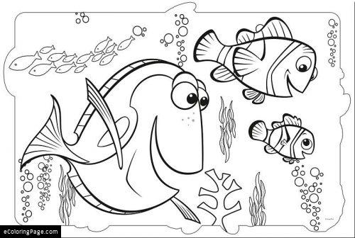 500x336 Dory Coloring Pages Finding Dory Coloring Page Ecoloringpage