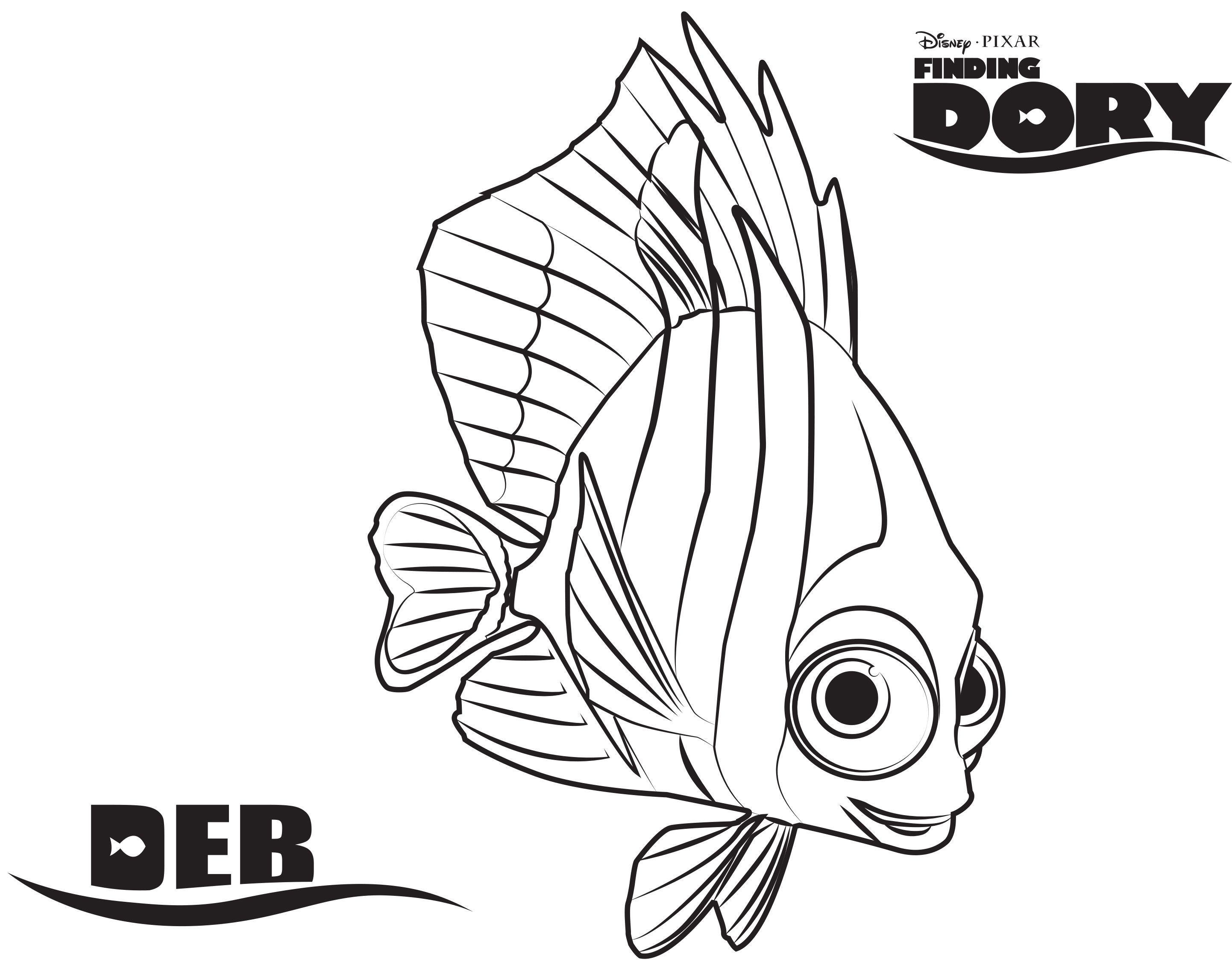 2884x2267 Disney's Finding Dory Coloring Pages Sheet, Free Disney Printable