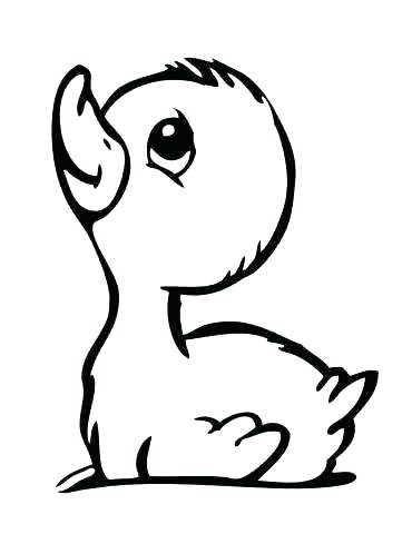 370x480 Coloring Duckling Coloring Pages Baby Duck Pin Drawn 5 Free Ugly